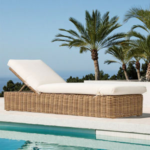 Muebles de mimbre para jardín, tumbona de ratán, Patio exterior, aluminio, junto <span class=keywords><strong>a</strong></span> la piscina, impermeable, ajustable, tumbona, tumbona - Product Image 1