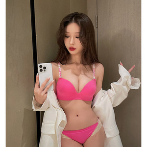 Dopamine Sous-vêtements sans couture à bonnets ronds Petite poitrine pour femmes Push up <span class=keywords><strong>Big</strong></span> Without Wire Accessory <span class=keywords><strong>Breast</strong></span> Hot Girl Bra Set - Product Image 2