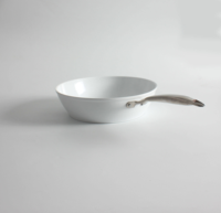 Poêle à frire profonde en aluminium moulé sous pression Poêle à frire de 24cm de diamètre avec poêle à frire antiadhésive creuse en acier inoxydable