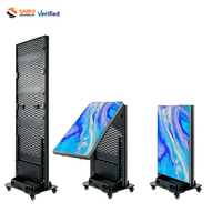Écran d'affichage LED pliable et combinable, ultra fin, portable, pour la publicité numérique en détail