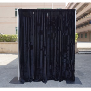 ชุดอุปกรณ์ฉากหลังแบบพกพาสำหรับงานแต่งงาน ประกอบด้วยท่อและผ้าม่านแบบยืดหดได้ - Product Image 2