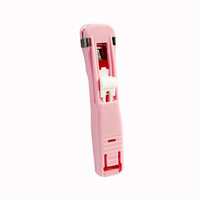 Petite agrafeuse manuelle en plastique transparent pour étudiants et bureau, pinces à reliure pour papiers de test, reçus et fichiers