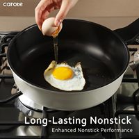 Poêle à frire profonde de conception moderne, saine, non toxique, antiadhésive, avec couvercle en verre, fond en acier inoxydable, capacité de 3 à 5 L, compatible avec tous les types de cuisinières