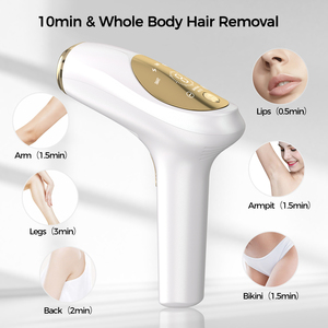 Épilateur IPL portable pour femmes avec capteur de teint de peau, sans douleur, refroidissement par glace, appareil d'épilation - Product Image 3