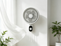 Luftzirkulations-Wandventilator mit Mechanischer Steuerung, Hoher Geschwindigkeit, Oszillation, 16 Zoll, 5 Flügel und Timer-Funktion
