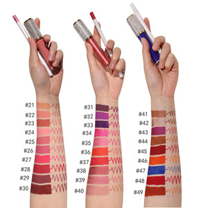 Delineador de Labios y Brillo Labial 2 en 1 al por Mayor de Marca Privada, Resistente al Agua, Vegano, Acabado Mate y Terciopelo, Set de Brillo Labial y Delineador de Labios - Product Image 2