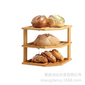 Home <b>kitchen</b> dish and utensil storage <b>rack</b>, corner seasoning <b>rack</b>, multi-layer wooden shelf - Product Image 4