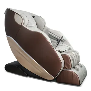 Silla de masaje profesional Zero Gravity, masajeador corporal con pista 4D de tacto humano, color gris