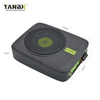 TANBX Subwoofer actif pour voiture ultra-fin de 6,5 pouces, subwoofer haute puissance à basses profondes TB-65S