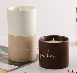 Venta al por Mayor de Frascos de Cerámica Personalizados para Velas, Recipientes de Porcelana Mate con Logotipo Personalizado, para Fabricación de Velas, Hogar, Hotel, Bodas - Product Image 3