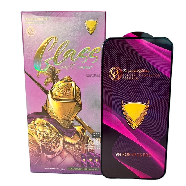 Factory Price Anti Fall OG Golden Armor Tempered Glass for iPhone 13 14 15 Pro Max Mobile Phone Screen Protector