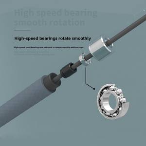 Corde à sauter en PVC BN, corde à sauter de fitness réglable, corde à sauter avec logo personnalisé, poignée de vitesse - Product Image 4