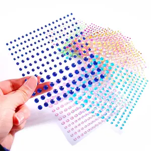 बहु रंग स्वयं चिपकने वाला 3D क्रिस्टल स्फटिक डायमंड गहना शिल्प स्टीकर बच्चों के लिए मणि स्टिकर शीट