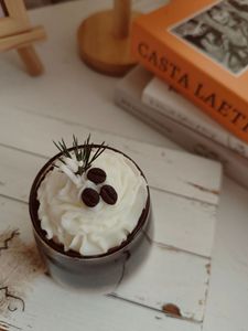Milk Foam Iced Americano Coffee Scented Candle Glass <b>Cup</b> Decor Shooting Prop Gift Souvenir - Product Image 3