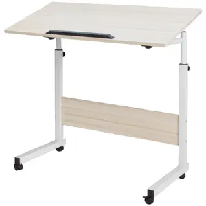 침대 옆 노트북 책상은 기울고 고정 할 수 있습니다 간단한 현대 가정용 침대 책상 나무 공간 절약 편리한 컴퓨터 테이블