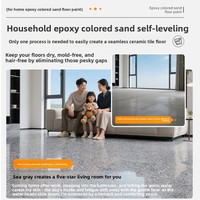 Peinture pour sols en sable coloré époxy, résistante à l'usure, antidérapante, imperméable, revêtement décoratif pour sols