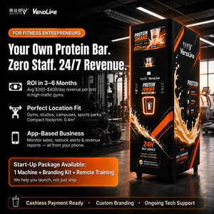 Distributeur automatique de protéines intelligent, préparation fraîche sur site, 6 compartiments, double écran HD, libre-service 24h/24 et 7j/7 pour salle de sport et fitness - Product Image 1
