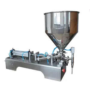 Semi Auto Manual Ketchup Filler Jam Sauce Paste Sauce Filling Machine With Stirring Function For Bottle Jar Can