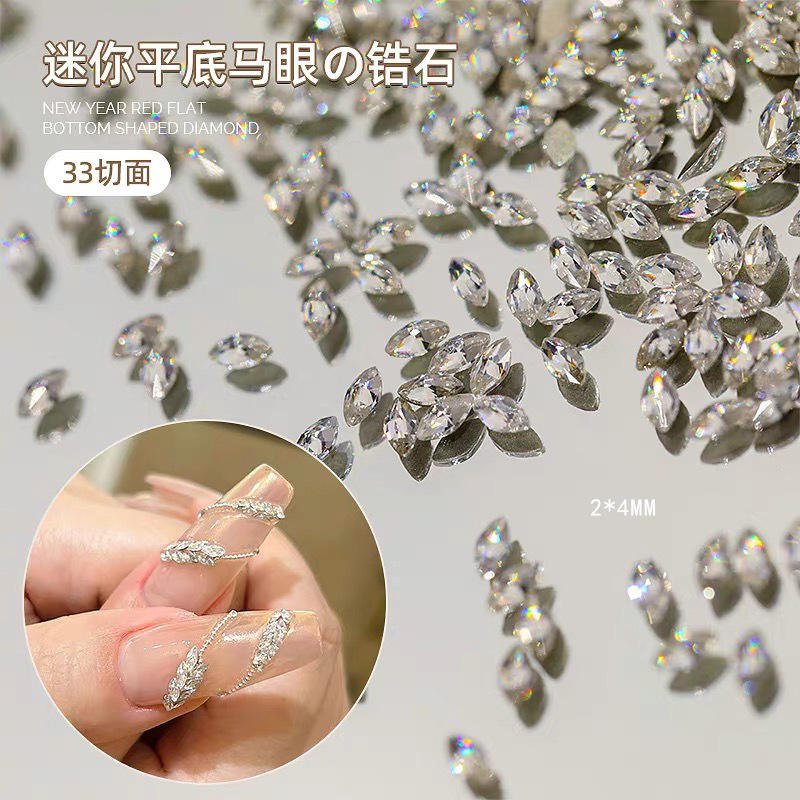 Zircon mini pony eye 50 pieces