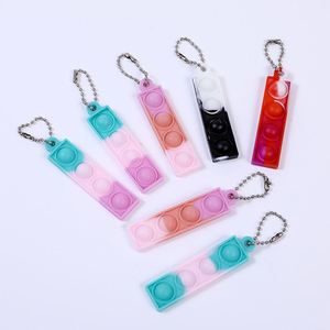 Custom Silicone Keychain Hanging Accessories, Long-Strip Vertical <b>Keychains</b>, Finger Bubble-Popping Stress-Relief Toys - Product Image 3
