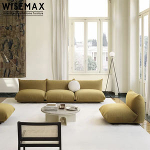 MUEBLES WISEAMX Combinación de sofá de pan de lujo ligero Juego de sofá acogedor de tela de soporte trasero de esponja de alta densidad para vestíbulo de apartamento - Product Image 1