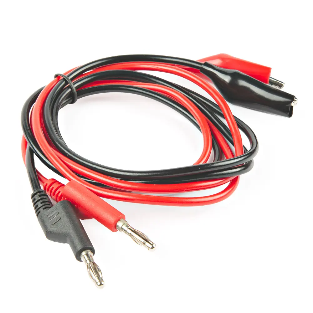 Cables de prueba de cable Banana a Alligator Juego de 1 rojo, 1 negro 36 pulgadas (914,4mm) de longitud