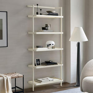 Estante para libros de pie blanco hecho en metal para uso de oficina y uso doméstico también útil para estante moderno de biblioteca - Product Image 5