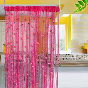 Cortina de Puerta Lineal I-0697, Cortina Decorativa para el Hogar, Separador de Ambientes, Venta al por Mayor, Cortina de Borlas para Salón de Belleza u Oficina - Product Image 1