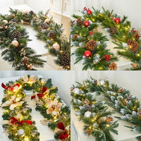 Guirlandes de rennes floquées en PVC de luxe créatives pour décorations de Noël, idéales pour hôtels, centres commerciaux, vitrines, portes et rampes d'escalier