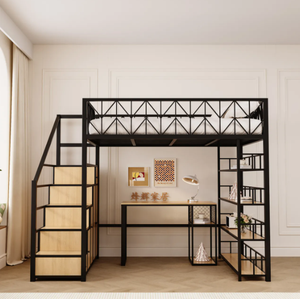 <span class=keywords><strong>Letto</strong></span> a castello in ferro multifunzionale soppalco sotto il <span class=keywords><strong>letto</strong></span> <span class=keywords><strong>singolo</strong></span> superiore e inferiore vuoto secondo piano <span class=keywords><strong>letto</strong></span> - Product Image 2