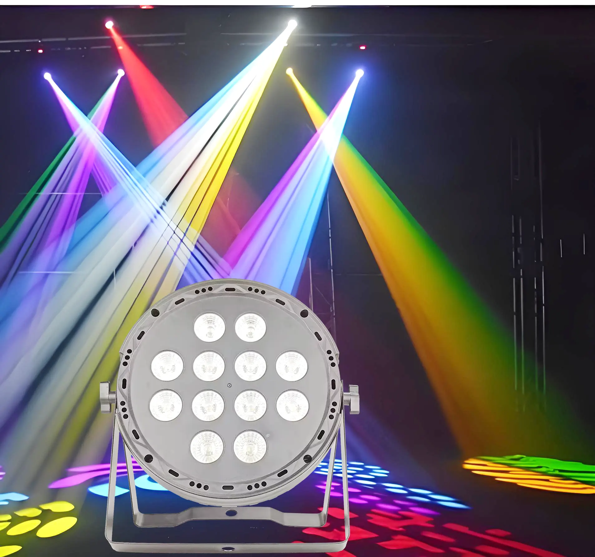 Hongrui 12 PCS Led Battery Par RGB wedding up lights dj disco DMX stage lighting 12 pcs LED par Stage light