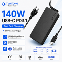 Adaptor Daya Desktop USB Type C PD 3.1 140W 28V 5A untuk Laptop, Workstation, Docking Station, Pabrik OEM
