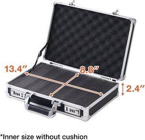 Estuche Rígido de 14 Pulgadas, Maletín Resistente de <span class=keywords><strong>Aluminio</strong></span>, Espuma Preformada Personalizable - Product Image 3