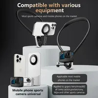 2024 nouveau Design support de téléphone main libre magnétique POV Vlog Selfie enregistrement vidéo téléphone portable support de cou pour iPhone 15 Android