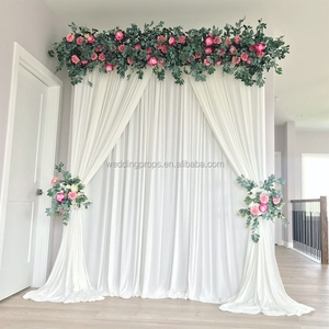 20x10FT Fabric Backdrop Drapes For Wedding, Party, Photo Booth - Reusable Curtain Decor