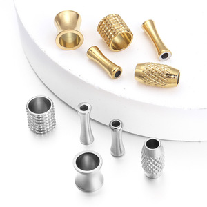 Cuentas perforadas de acero inoxidable, cuentas colgantes de malla tubular para la fabricación de joyería DIY, pulseras hechas a mano 930022.0 - Product Image 2