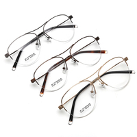 Monturas de Gafas para Hombre de Titanio Ligero con Doble Puente y Entrega Rápida