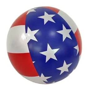 Wholesale inflatable PVC flag beach ball outdoor ball toy Independence Day carnival prop ball