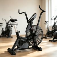 Bicicleta de aire comercial para gimnasio, bicicleta estática con resistencia ajustable para entrenamiento cardiovascular, bicicleta de aire para fitness, club o uso doméstico.