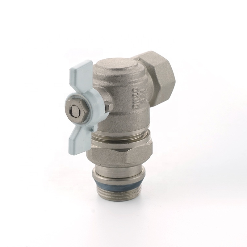 1/2 inch Butterfly Handle 90 degree water brass ball valve with Union