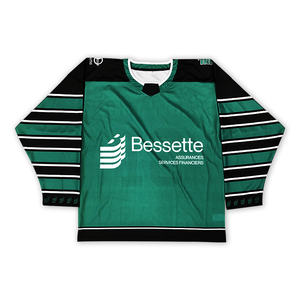 Camiseta de hockey sobre hielo con logotipo de equipo personalizado, jersey de hockey sobre hielo de deportes juveniles con diseño de retazos retro de poliéster sublimado - Product Image 2