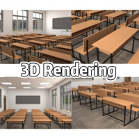 Meubles scolaires, banc en bois, table, bureau et chaise connectés, bureau et banc scolaires pour collège, utilisés