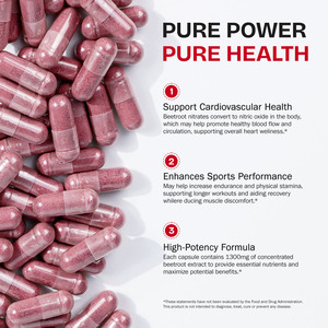 Onebtanicl thảo dược bổ sung hữu cơ củ cải chiết xuất từ rễ viên nang 1300mg Viên nang củ cải đường để hỗ trợ năng lượng và độ bền - Product Image 5