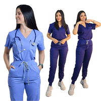 Tenues médicales unisexes 2026 D&Z anti-rides en rayonne pour hôpitaux, salons de beauté et dentaires, avec logo personnalisé, en tissu peigné
