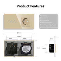 Bingoelec - Enchufes e Interruptores de Pared Inteligentes Wifi con Estándar Europeo, Multicanal, Táctiles, con Control de Luz Tuya