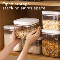 Contenants de stockage hermétiques ANYA pour farine et sucre, avec couvercle à pression unique, sans BPA, organisateurs de garde-manger avec cuillère