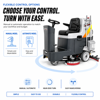 Nouvelle autolaveuse autoportée TWS-800 avec deux brosses de 16 pouces, réservoir de 150 L, silencieuse (65 dB), aspiration de 150 mbar, batterie 24 V