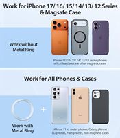 Pemegang Ponsel Mobil Magnetik untuk Ventilasi Udara, Magnet Kuat yang Ditingkatkan 360 °   Rotasi Anti Jatuh, Logo Kustom OEM Grosir untuk Semua Smartphone
