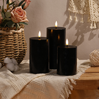 Bougie LED à flamme vacillante 3D réaliste en cire de paraffine, à piles, avec télécommande, pour décoration d'intérieur, par Matti
