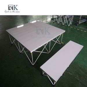 Plateforme de scène pliable en aluminium RK avec escalier, ensemble de scène portable pour événements et mariages - Product Image 3